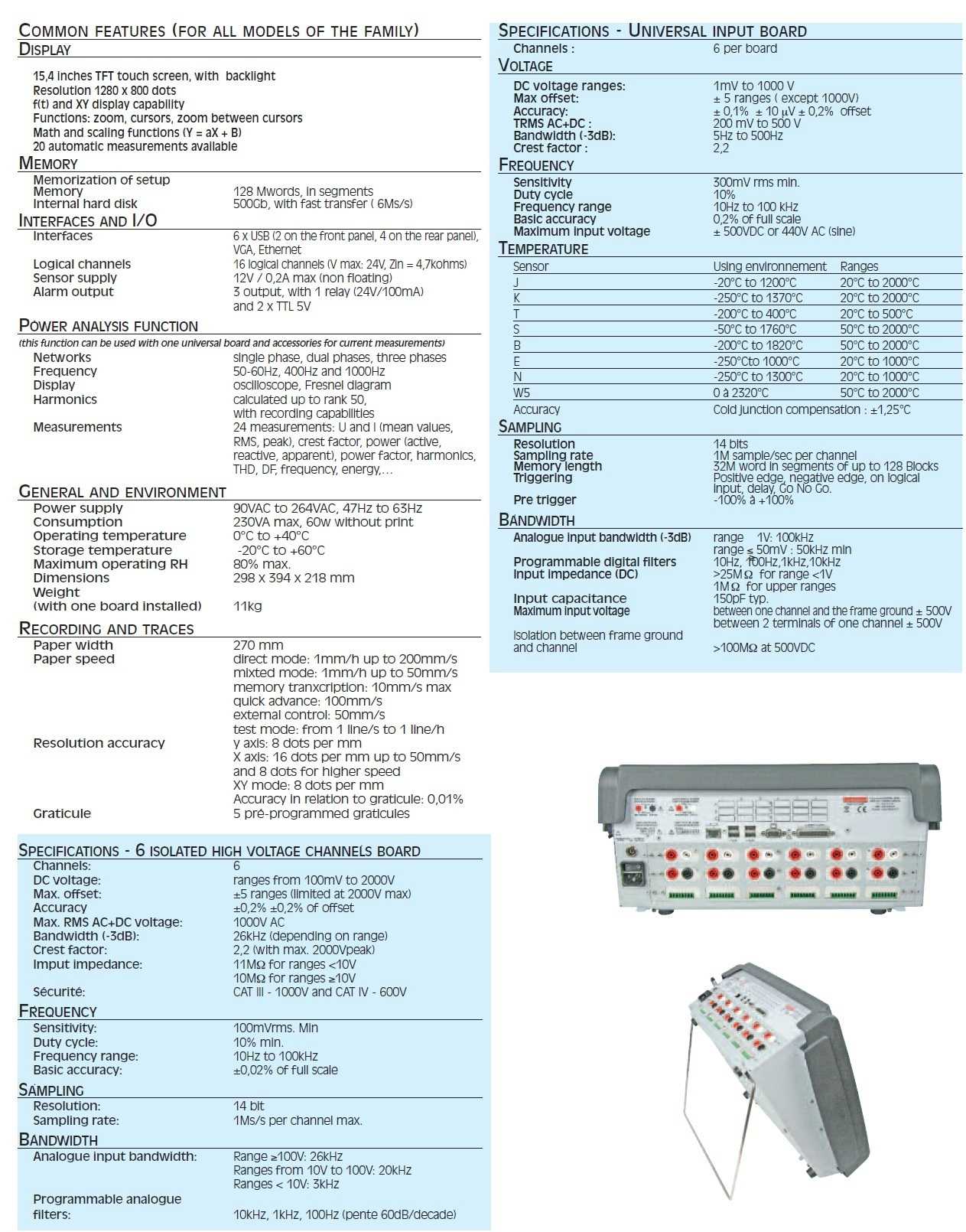 Sefram 8460 specificatii tehnice 1