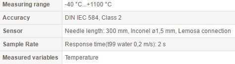 tpn 120-30 tehnical data